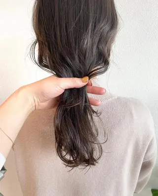 ロング カラー 藤井 貴美子のヘアスタイル