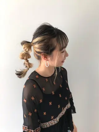 ロング カラー ヘアアレンジ 髪質改善/縮毛矯正/ 透明感カラーYUMAのヘアスタイル