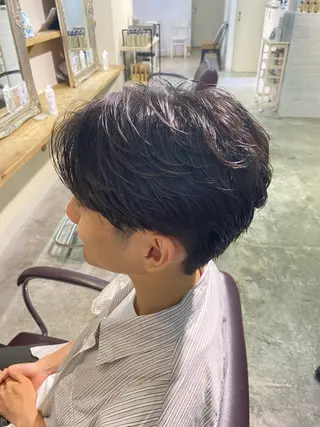 パーマ メンズ パーマ特化/フェザー パーマシャドウ/真生のヘアスタイル