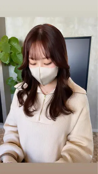 セミロング カラー risako🇰🇷 韓国ヘア/レイヤーのヘアスタイル