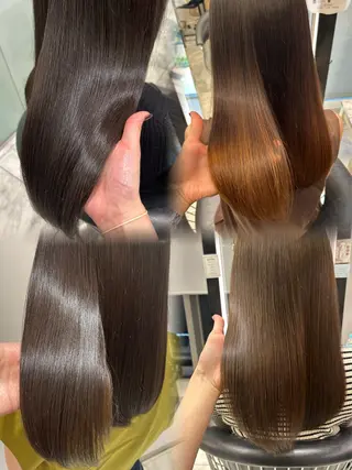 ミディアム 垢抜けヘア 韓国ヘア銀座近下菜央のヘアスタイル