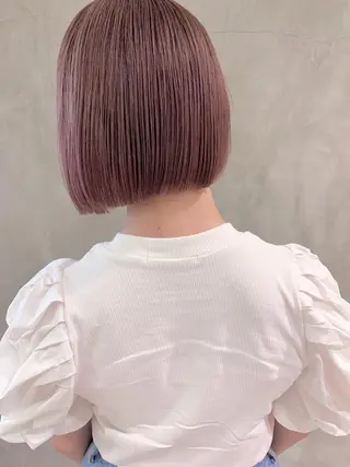 ショート カラー 艶ハイトーン/ヘア アレンジAYAKAのヘアスタイル