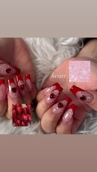 ロング LaLa Peach 崎原のネイルデザイン