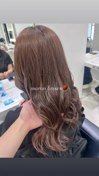 セミロング カラー 🖤:抜け感×大人 透明感カラー/Aoiのヘアスタイル