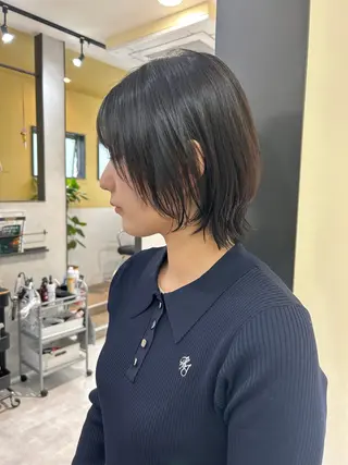 ミディアム カラー hub hair レイヤー/透明感のヘアスタイル