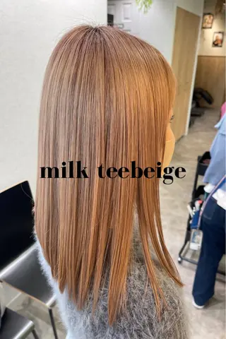 セミロング カラー charm《銀座》 ヘアセット/縮毛矯正のヘアスタイル