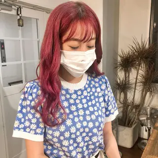 セミロング カラー 水野 雪 /パーマ/暖色カラーのヘアスタイル