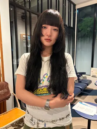 ロング カラー パーマ La Pensee/ カスヤリクのヘアスタイル