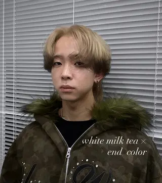 カラー メンズ 栗谷 竜希のヘアスタイル