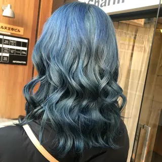 セミロング カラー 大阪長居🌱野見山 卓也のヘアスタイル