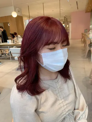 ミディアム カラー レイヤー専門家 ダブルカラー修のヘアスタイル