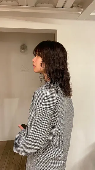 セミロング カラー パーマ 原宿/ケパーマ 🧺ユウマのヘアスタイル