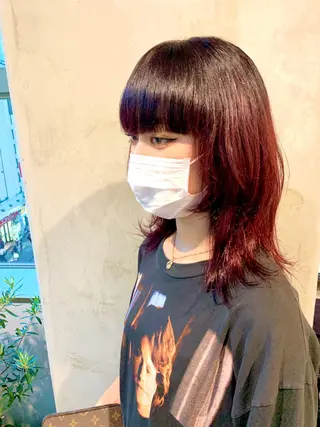 セミロング カラー 立川/シールエクステ /みづきのヘアスタイル