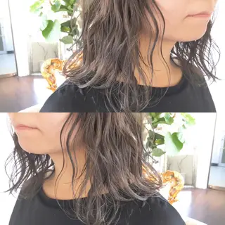ロング カラー パーマ ヘアアレンジ エグチ アキラのヘアスタイル