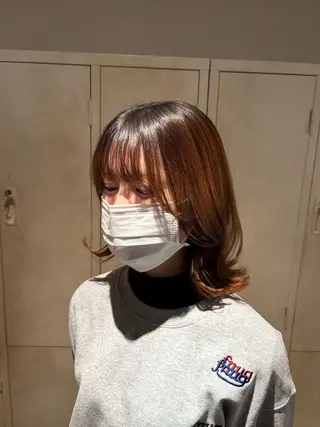 ミディアム 透明感カラー/に合わ せカット/サクラ🌸のヘアスタイル