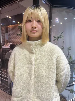 ミディアム 💖デザインカラー/ タダ ハナカ💖のヘアスタイル