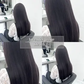 セミロング カラー ケアブリーチ/ 髪質改善/上質艶髪のヘアスタイル