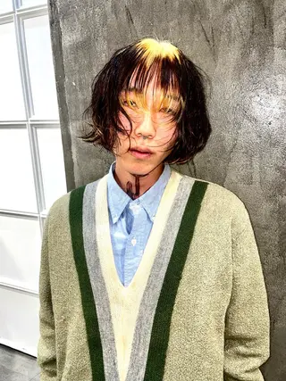 カラー メンズ デザインカラー⭐︎★ 🐆hyo🐆のヘアスタイル