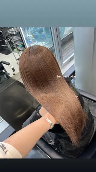 ロング カラー ヘアアレンジ ハイトーン/透明感 髪質改善/rinaのヘアスタイル