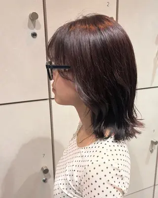 ミディアム カラー ボブ/ショート/金田 夏葵のヘアスタイル