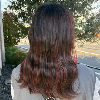 セミロング カラー 久保 日菜奏のヘアスタイル