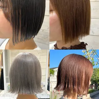 ショート カラー 顔まわりカット/ボブ /🧁とーこ🧁のヘアスタイル