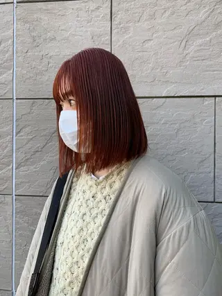 ミディアム カラー 似合わせウルフ/ レイヤー/山本祐輔のヘアスタイル