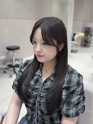 ロング 透明感カラー/似合わ せ前髪/柴田礼空のヘアスタイル