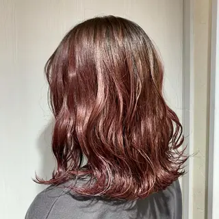 セミロング カラー パーマ 海外レイヤー 🇺🇸/ヒナコのヘアスタイル