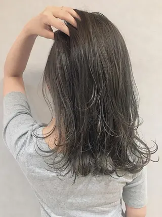 セミロング カラー ヘアアレンジ 指名支持率NO.1 スタイリストのヘアスタイル