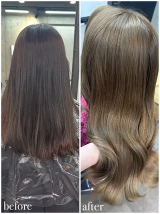 セミロング カラー 🫧シールエクステ/ カラー🫧アサミ️のヘアスタイル