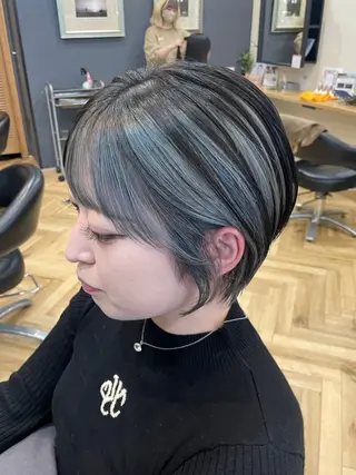 ショート 鎌取/透明感カラー /ボブ/顔まわりのヘアスタイル