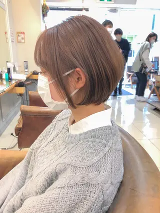 ショート カラー ショートボブ💗 ヤマネシオリのヘアスタイル