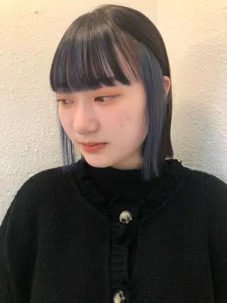 カラー ブリーチカラー🎀 韓国風/寺門美優のヘアスタイル