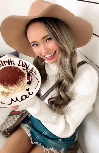 ロング カラー パーマ ヘアアレンジ Device ディバイスのヘアスタイル