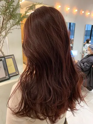 セミロング カラー TENELE所属・チバ タクミのヘアスタイル