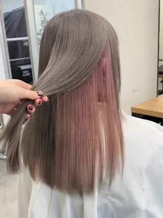 ロング カラー 韓国/ハイトーン/ ボブ🎀MIKU🎀のヘアスタイル