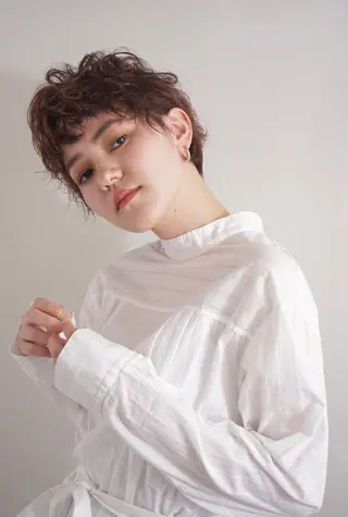 ショート カラー パーマ fukuyasu rikaのネイルデザイン