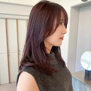 ミディアム カラー レイヤーカット/暖色 カラー/mao🎀のヘアスタイル