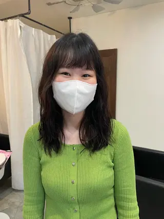 ロング パーマ 顔周りカット 🎀サヤカ🎀のヘアスタイル