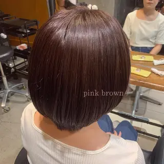 ショート カラー 髪質改善カラー&TR 縮毛矯正/弱酸性矯正のヘアスタイル