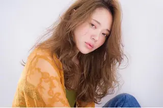 ロング カラー パーマ 奥田 千尋のヘアスタイル