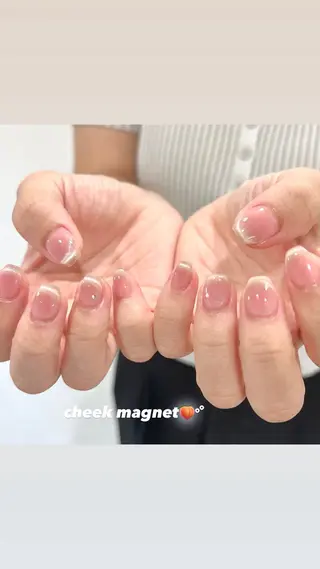 ネイル 🎀チーク/ちゅるん 🫧chisa🎀のネイルデザイン