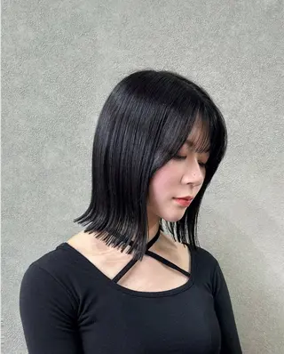 ミディアム 艶カラー/髪質改善 /HANAのヘアスタイル