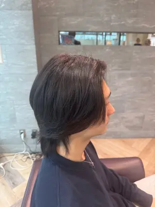 ミディアム メンズ メンズ特化/ センターパート/八谷のヘアスタイル