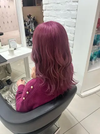 セミロング 【縮毛矯正/レディー スカット】美涼🎀のヘアスタイル