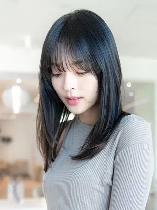 ミディアム カラー ✨髪質改善 縮毛矯正 艶髪 立川 コウキ✨のヘアスタイル