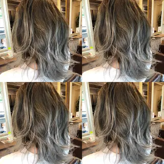 ミディアム カラー JILBLAN京都 ショート/ハイライトのヘアスタイル