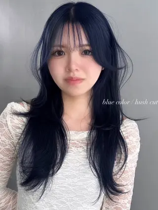 ロング カラー ヘアアレンジ 🫧🇰🇷韓国ヘア レイヤー🐺Yutaのヘアスタイル