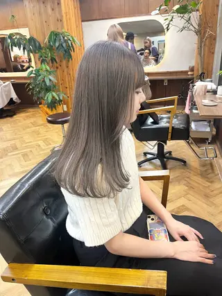 セミロング カラー ヘアアレンジ esu西梅田所属・ena/ブリーチなし 透明感・レイヤー🎀のヘアスタイル